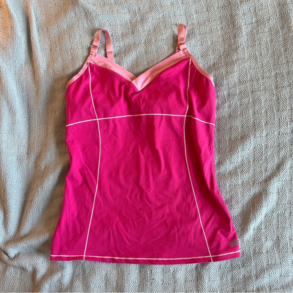 Alo Yoga Pink Athletic Tank Top sz Large